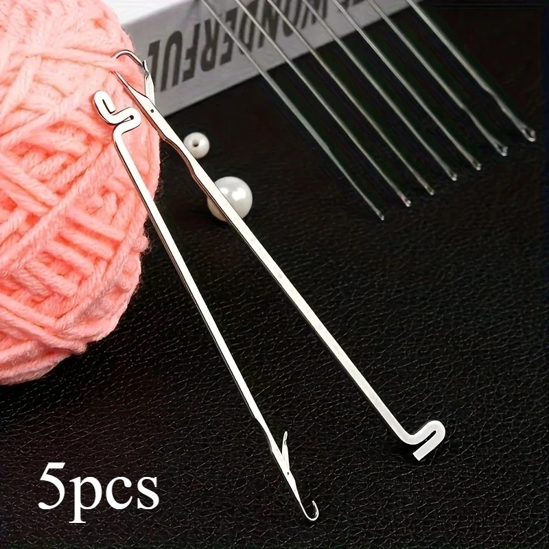 5-teiliges Set Häkelnadeln zur Pulloverreparatur, anfängerfreundliche DIY-Strickwerkzeuge für Pulloverliebhaber & Handarbeit