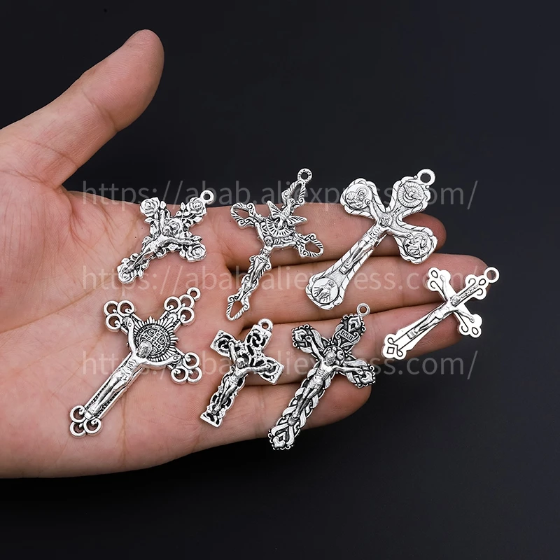 5pcs/Mary Medal, connector for the central part of the Rosary of the Virgin Mary, DIY jewelry accessories