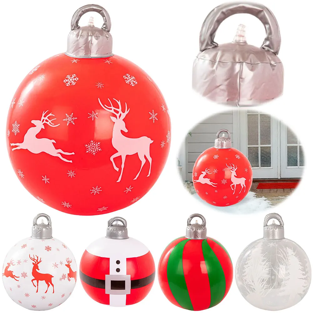 

40cm Christmas Inflatable Ball Decoration Xmas Large Outdoor Decor Ball New Years Christmas Home Party Decorations 2024