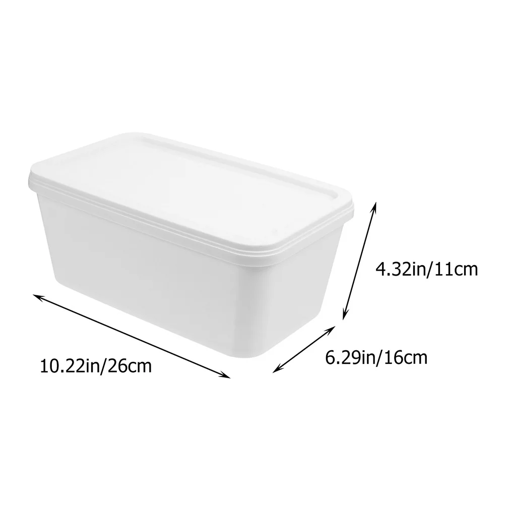 Ice Cream Box Freezer Containers Quart Food Preservation Storage Tubs PP Reusable Kitchen Sealed Dustproof Tub Container Dessert