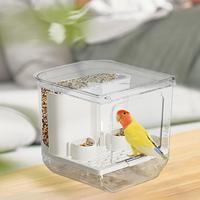 Automatic Parrot Feeder Food Container Hanging Storage Small Pet Feeder Food Dispenser for Small Birds Cockatiel Canary Finch
