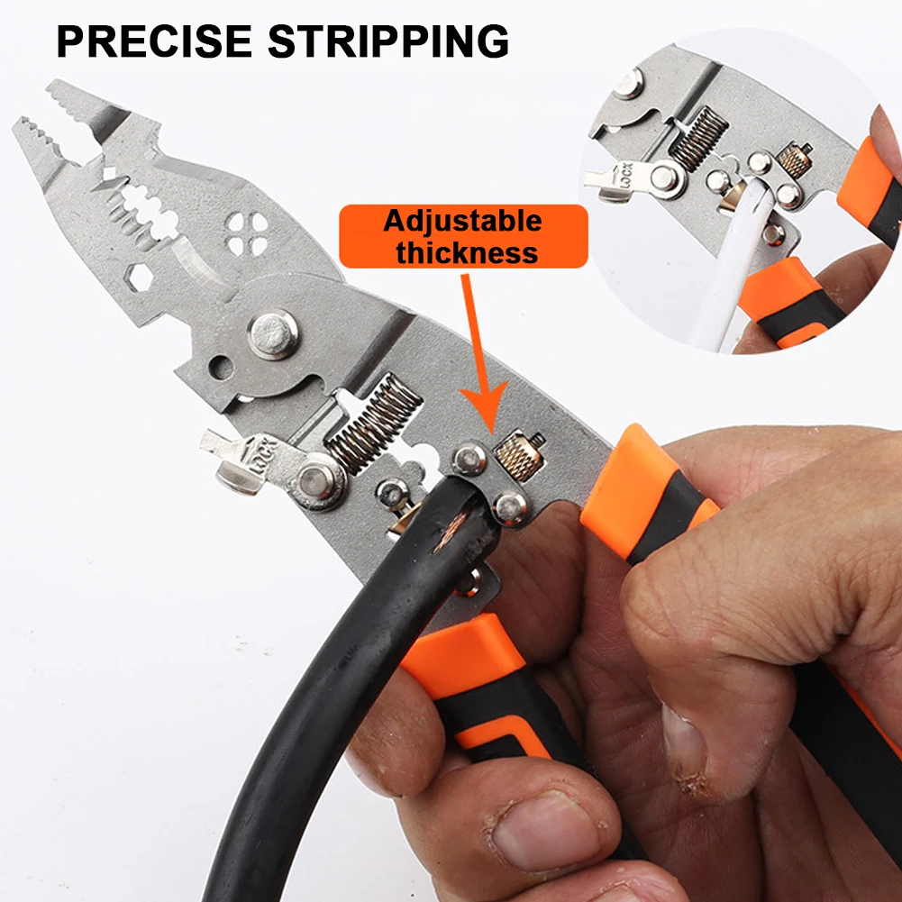 21 IN 1 Multifunctional Wire Stripper Professional Wire Stripping Tool Electric Cable Cutter Electrician Crimping Pliers