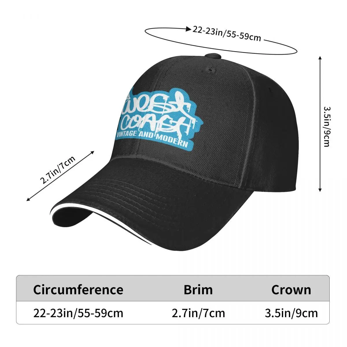 West Coast Logo 3680 Man Hat Caps Men Hats Woman Cap For Women Men's Baseball Cap Man Hat Baseball Cap