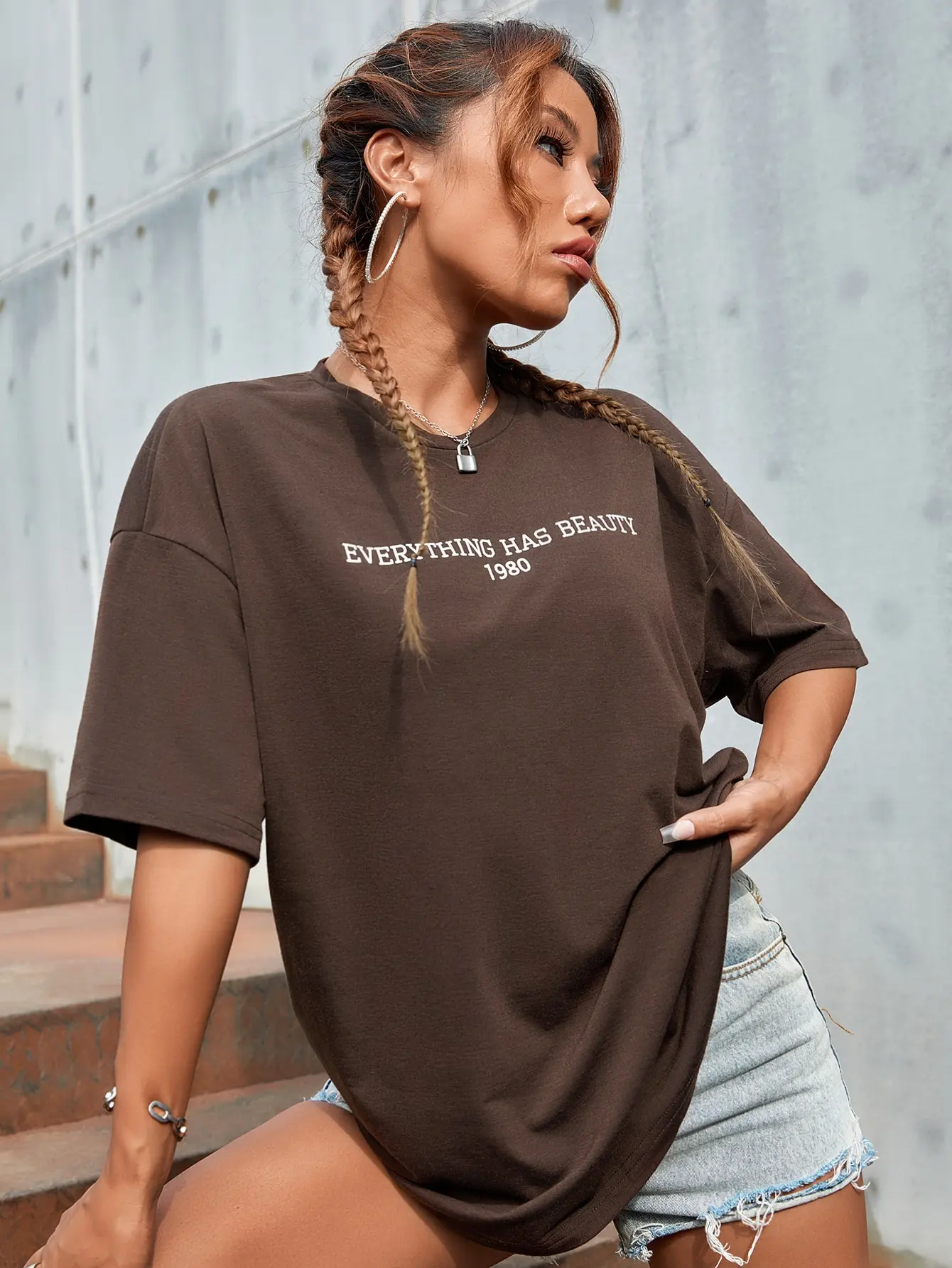 Everything Has Beauty 1980 Letter Slogan Print T-Shirts Women O-Neck Breathable Short Sleeve 100% Cotton Oversize Tee Clothing