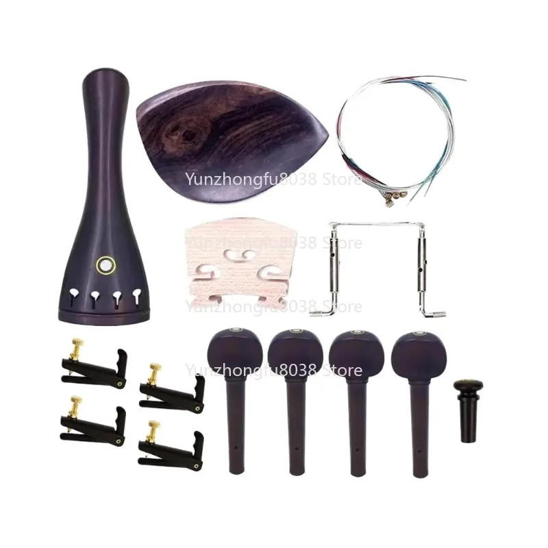 Full Accessories for Ebony Violin String Instrument Parts and Assemblies