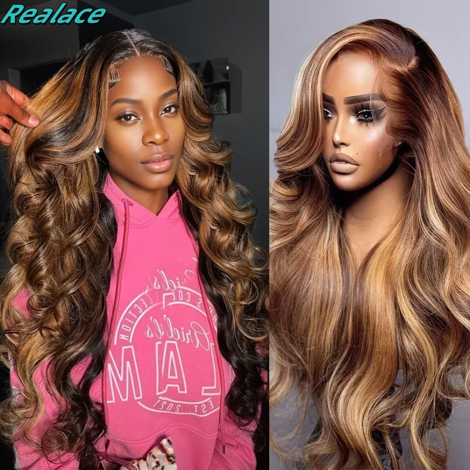 30 Inch Highlight Wig Human Hair Body Wave 13x4 Lace Front Wig Brazilian 613 Colored 13x6 Hd Lace Frontal Wigs For Black Women