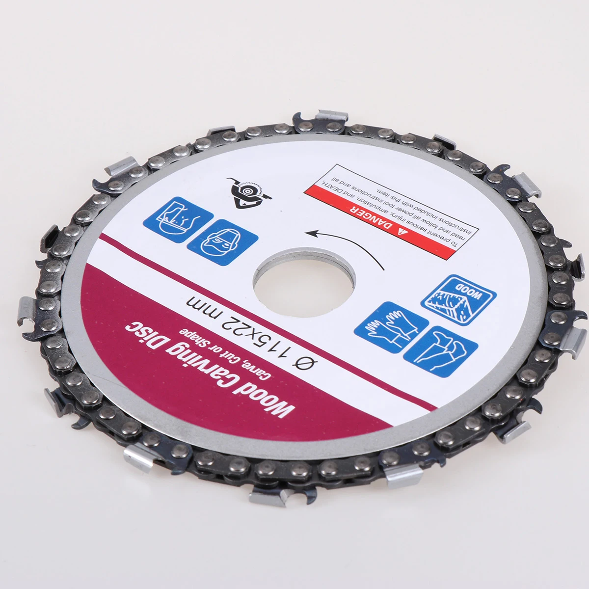 

5 Inch Cutting Wheel Wood Carving Chain Disc Stump Remover Tree Grinding Plates Plastic Ice Hard Rubber Saw Blade