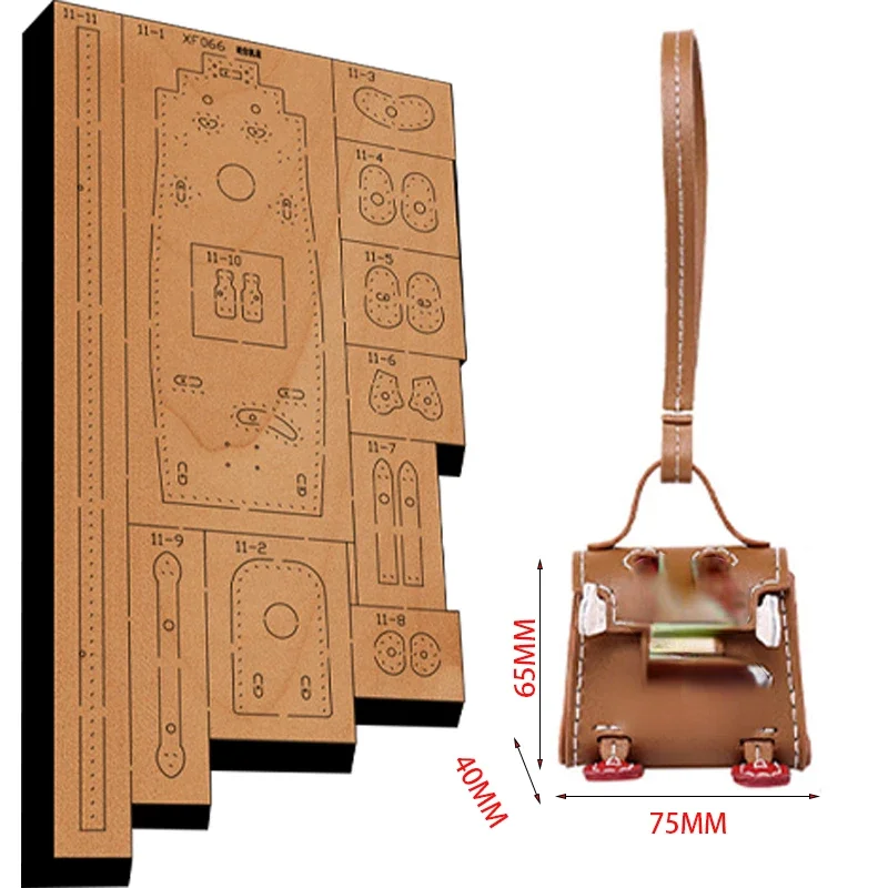 

New Japan Steel Blade Wooden Mould Mini Bag Leather Craft Punch Hand Tool Cut Knife XF066 Leather Craft Tools