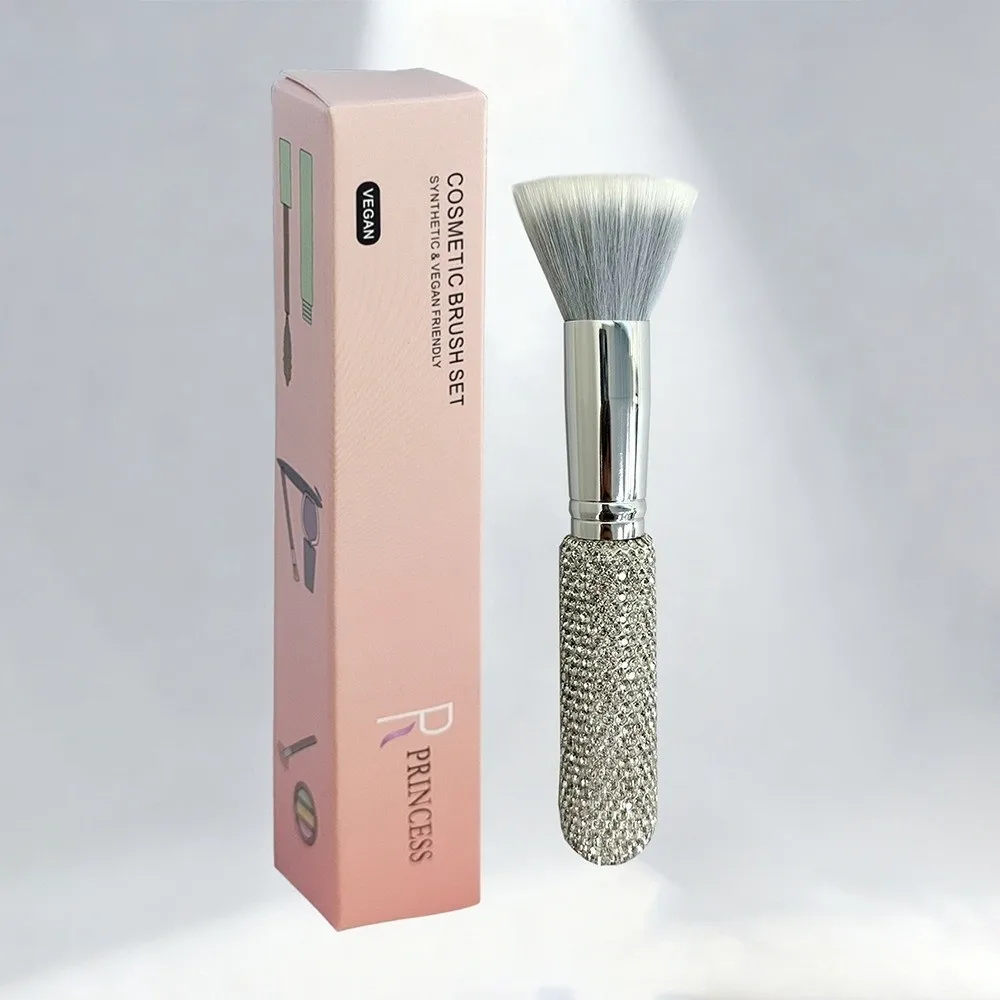Diamond Embedded Makeup Brushes Soft Bristles Dazzling Handle Blush Brush Smooth Application Multi-Functional Brush