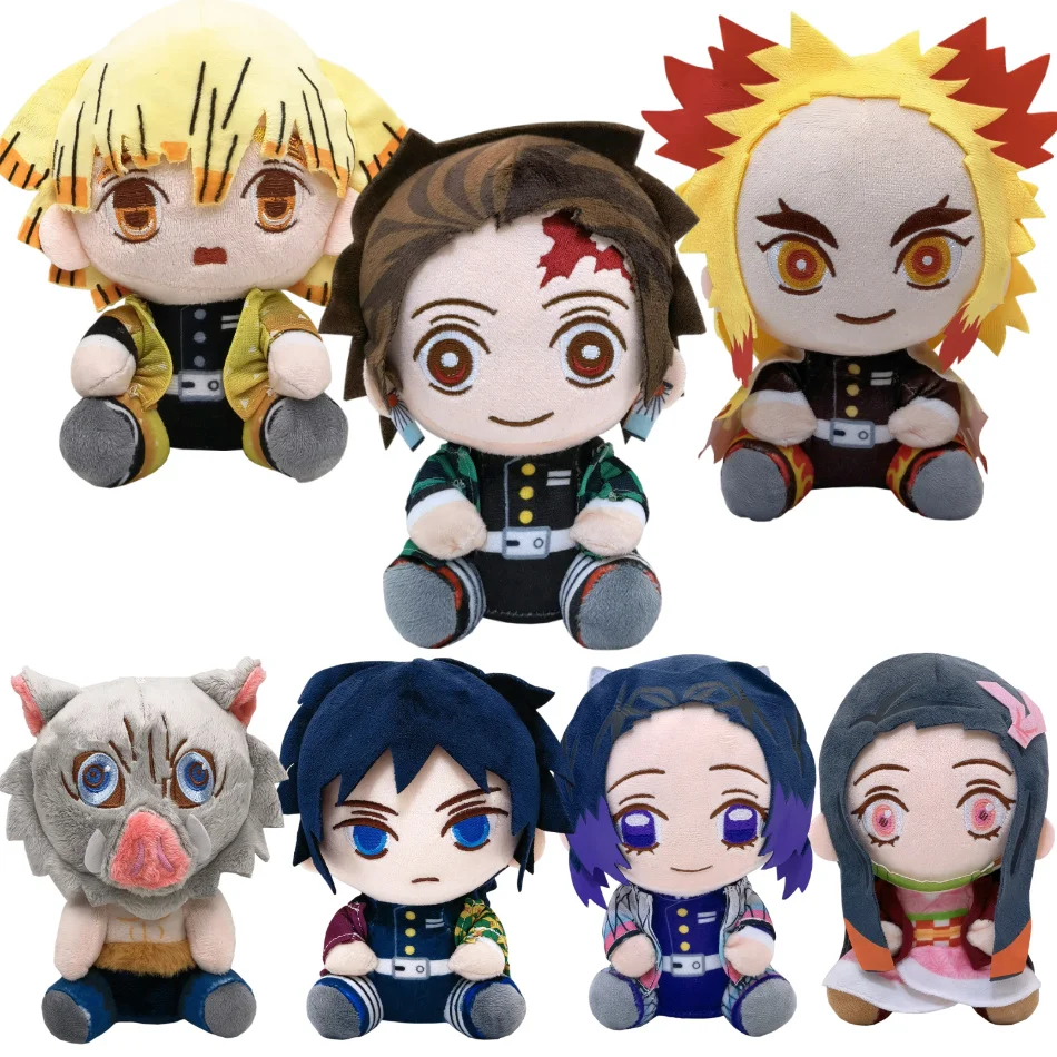 

20cm Hot Japan Demon Slayer Plush Dolls Lovely Anime Kimetsu No Yaiba Kamado Tanjirou Nezuko Zenitsu Kyoujurou Toys Kids Gifts