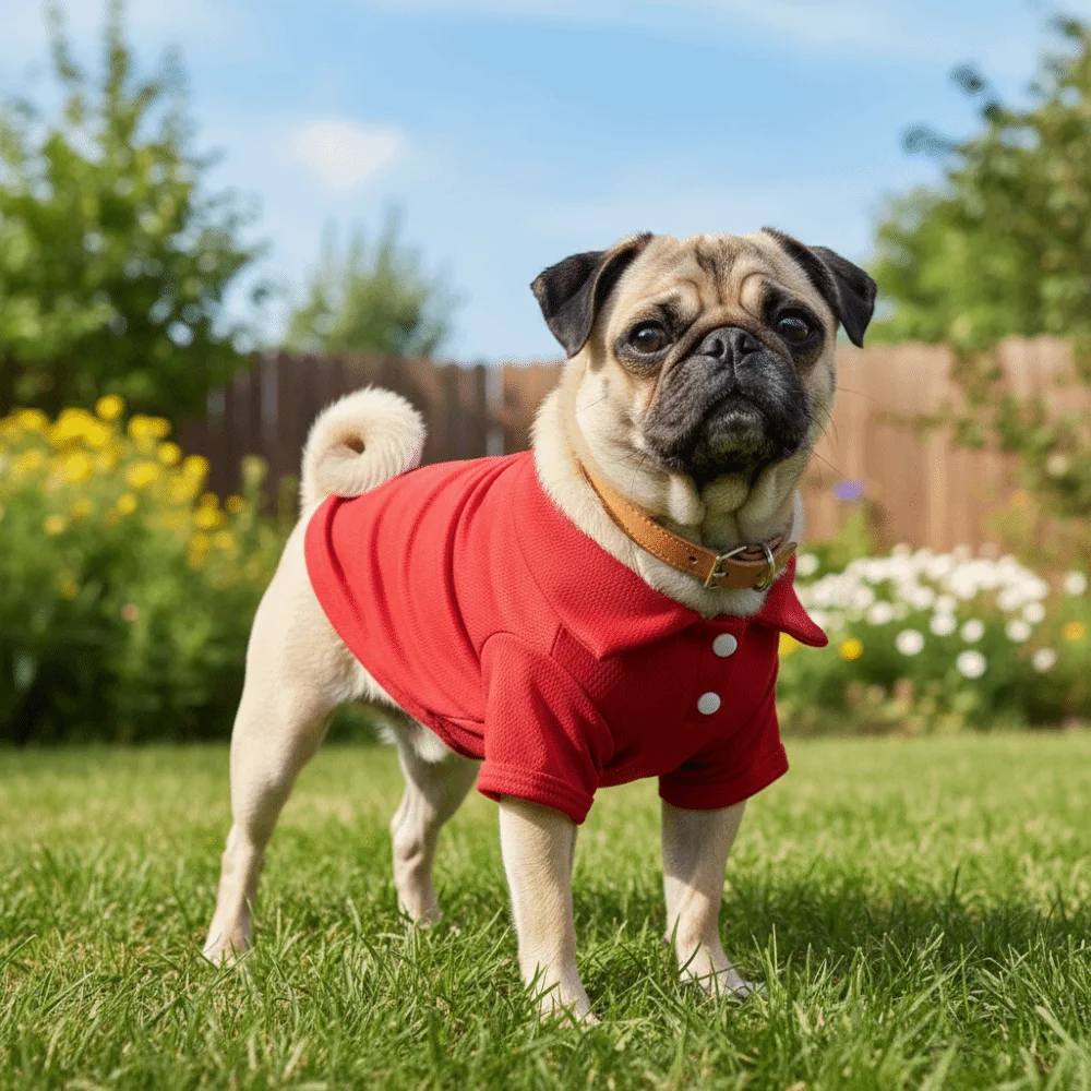 

Pet Supplies Breathable Dog Shirt Comfortable Solid Color Dog T-Shirt Soft Lightweight Pet Two Leg Clothing Outdoor Activities