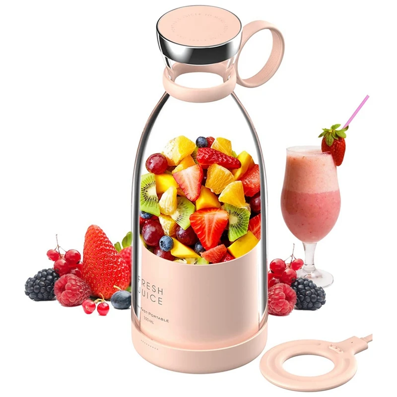 

Personal Size Blender, Portable Blender, Battery Powered USB Blender Pink