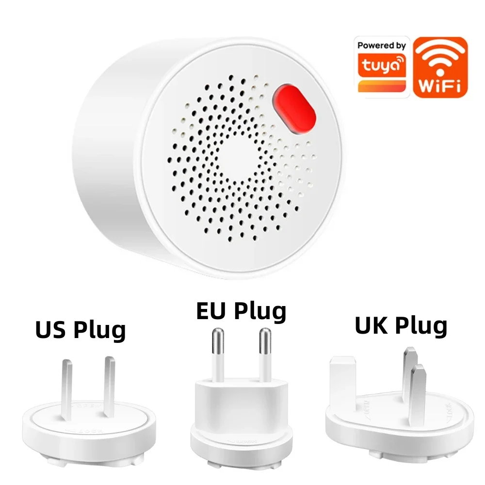Tuya Wifi Natural Gas Sensor Combustible Household Smart Gas Alarm Detector Leakage Sensor Fire Safety Smart Home AC110-230V