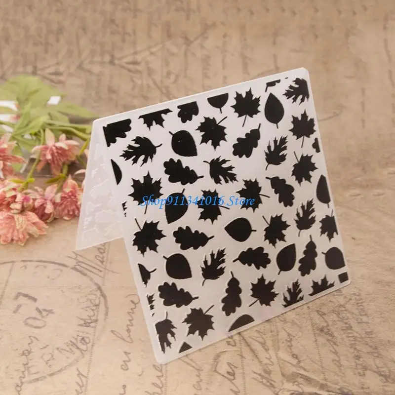  Leaves Patterned Embossing Folder Plastic Paper Embossing Tool for Card Making