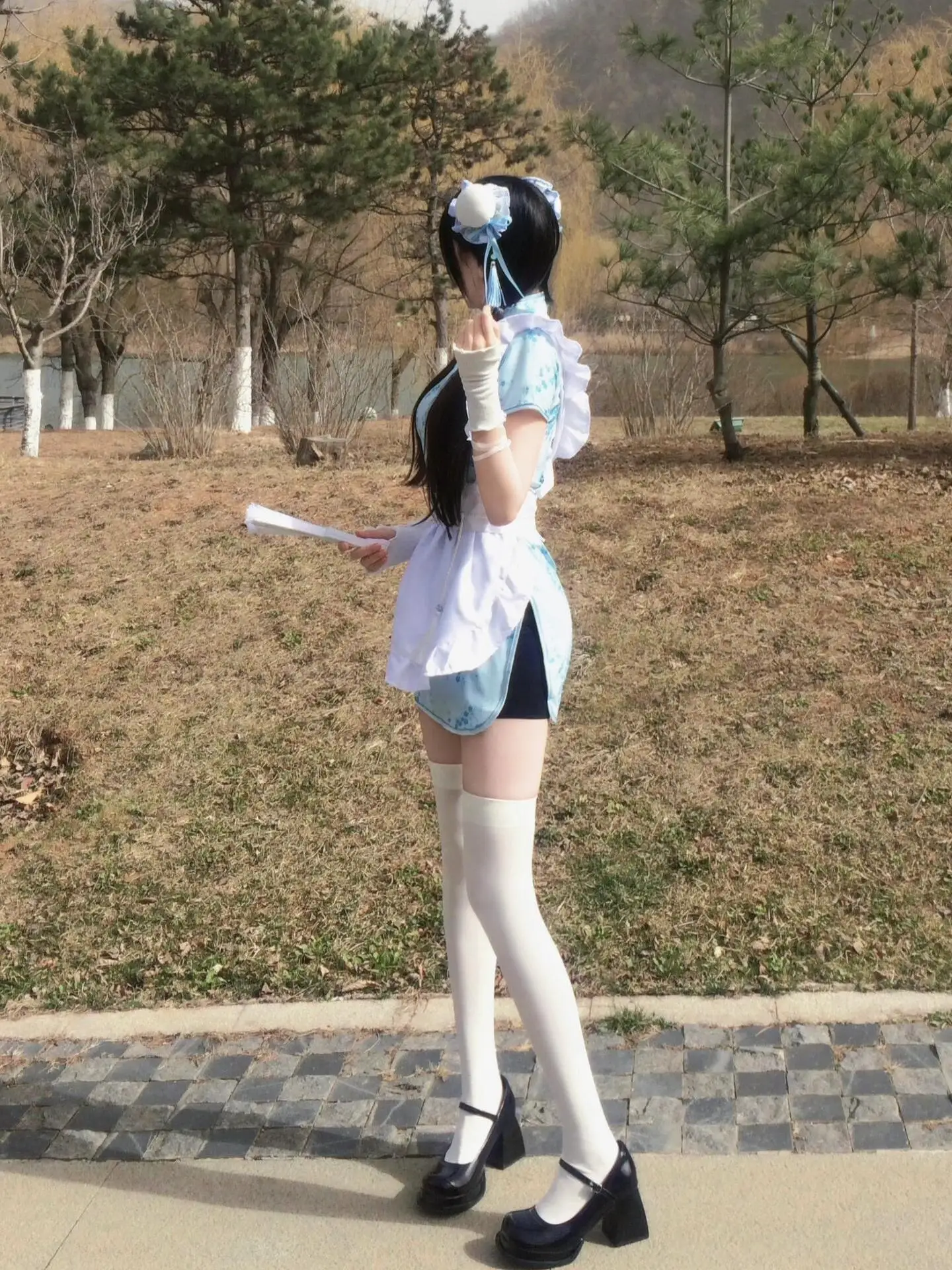 Novo chinês sle dr loween cisas cosplay orm macio menina empregada saia ort uso diário