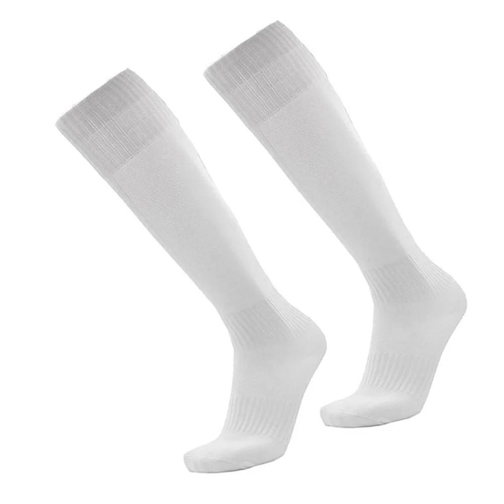 Football Long Socks For Men Women Polyester Spandex Breathable Sports Socks High Over Knee Plain Sock For Soccer Running