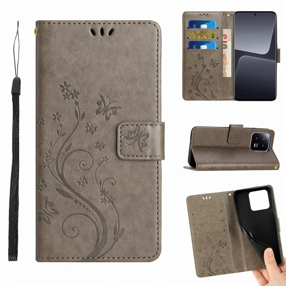 Luxus Schmetterling Fall Für Samsung Galaxy S24 S23 S22 S21 S20 Fe Ultra S10 Plus Dame Frau Brieftasche Karte slots Telefon Abdeckung Fundas C