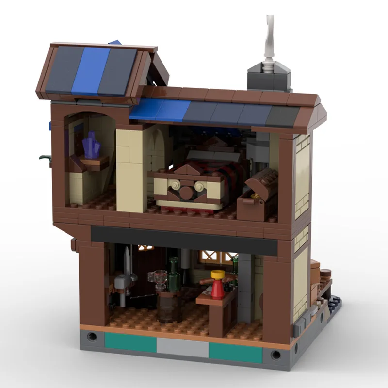 618 PCS City Street Upgraded Pub For21348 Dragon Tale MOC Customize Modular Building Block Model Popular DIY Assembly Toy Gift