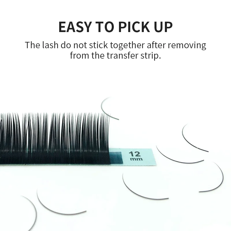 NATUHANA 16lines 8~15mm Eyelash Extension 100% Handmade Natural Soft False Lashes Wholesale Eyelashes Supplies