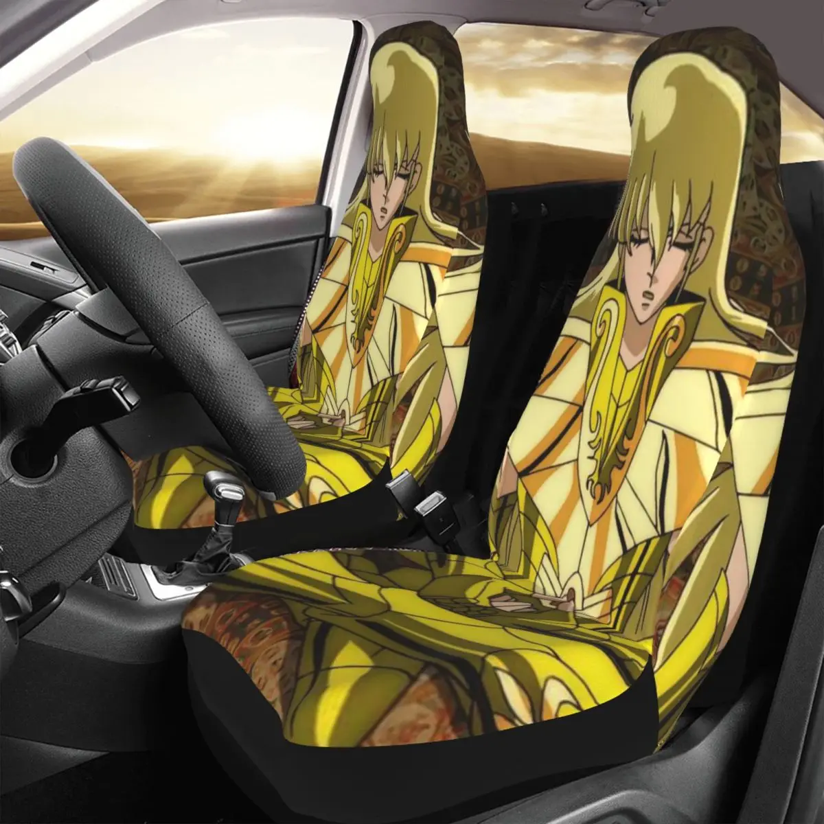 

Virgo Shaka Car Seat Cover Custom Printing Universal Front Protector Accessories Cushion Set