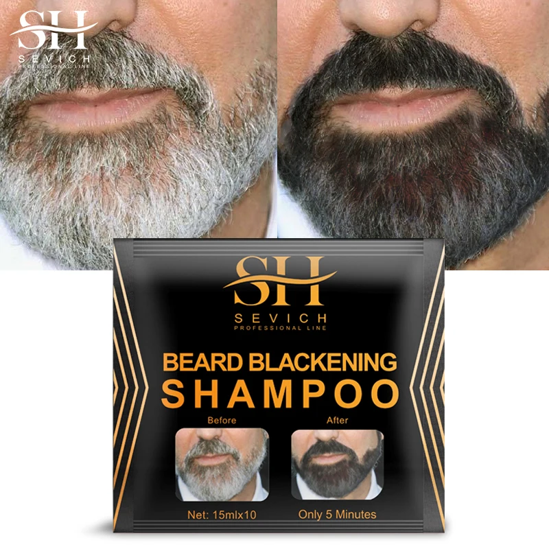 Crema para teñir Barba negra de 3 minutos, pintura para Barba, champú para teñir Barba para hombres, cubierta Natural para Barba, tinte para el cabello gris permanente rápido