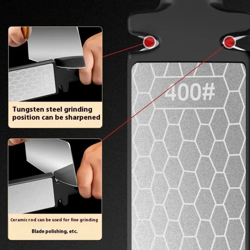 

Алмазная точилка с зернистостью 400-двусторонний точильный камень, профессиональная точилка для кухонных и уличных инструментов