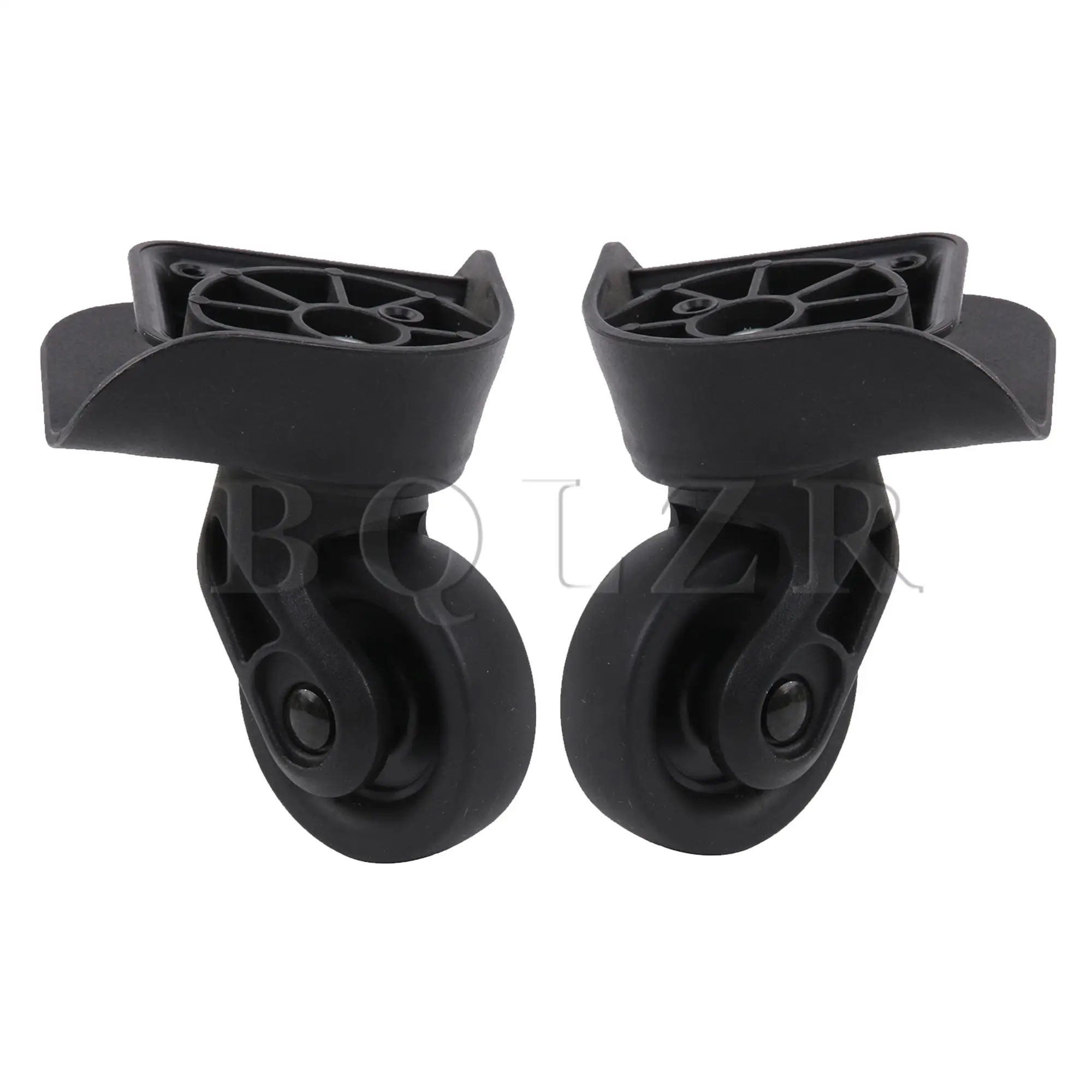 BQLZR 2 Pieces Black Suitcase Swivel Caster Wheels with Oil Blotting Sheets