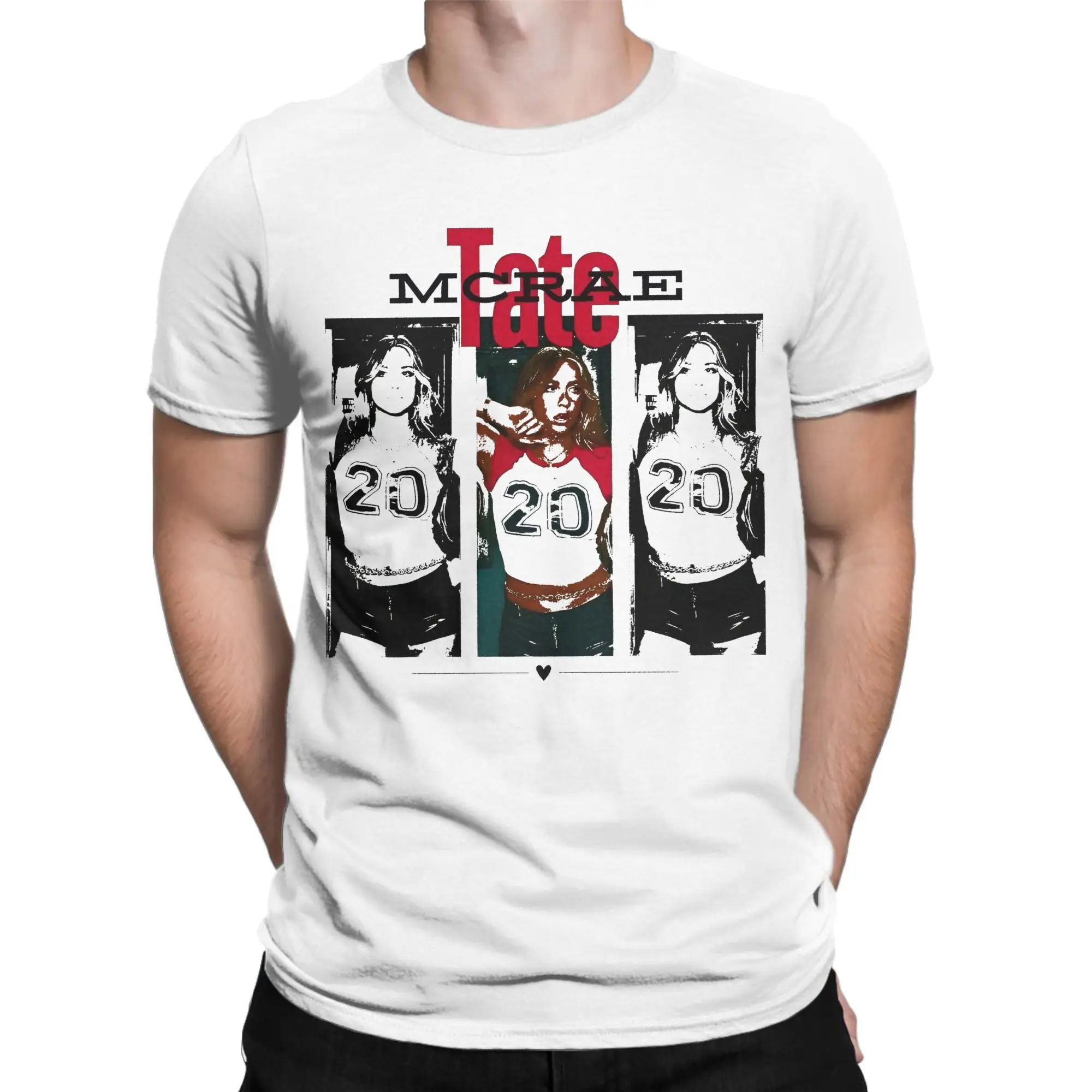 T8 Tate McRae Maglietta da uomo Novità T-shirt Manica corta Colletto tondo T-shirt 100% cotone stampato Top