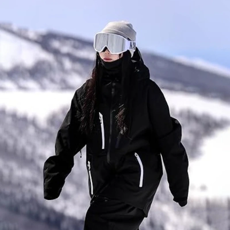 

2026 Men's Ski Jackets Waterproof Snowboard Jackets Windproof Baggy Snowboarding Coats Winter Outdoor Sport Snow Hooded New Top
