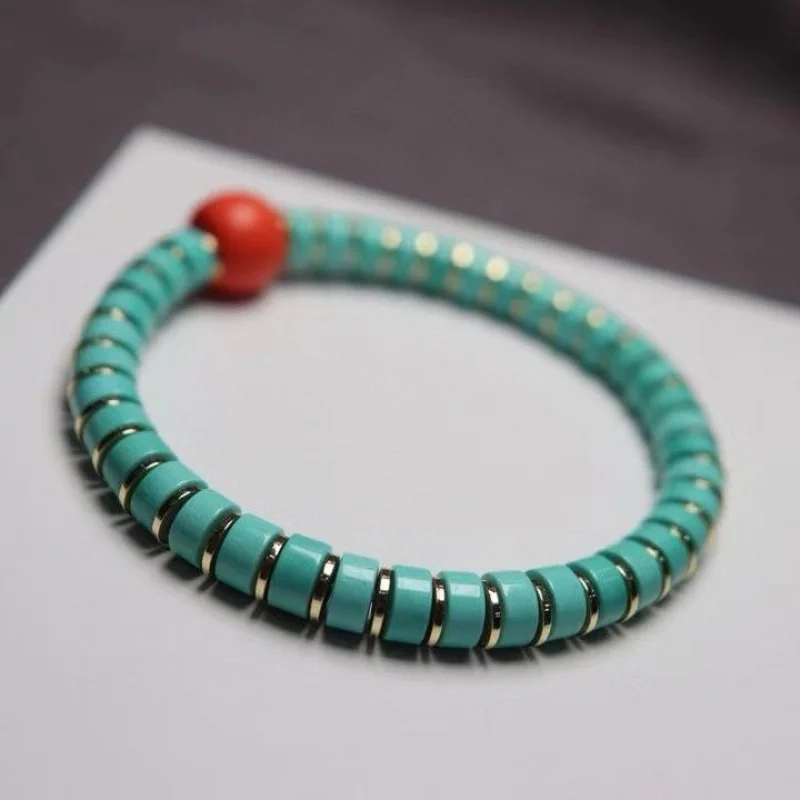 Hubei Shiyan High Porcelain Old Style Single Circle Bracelet Imitation Turquoise