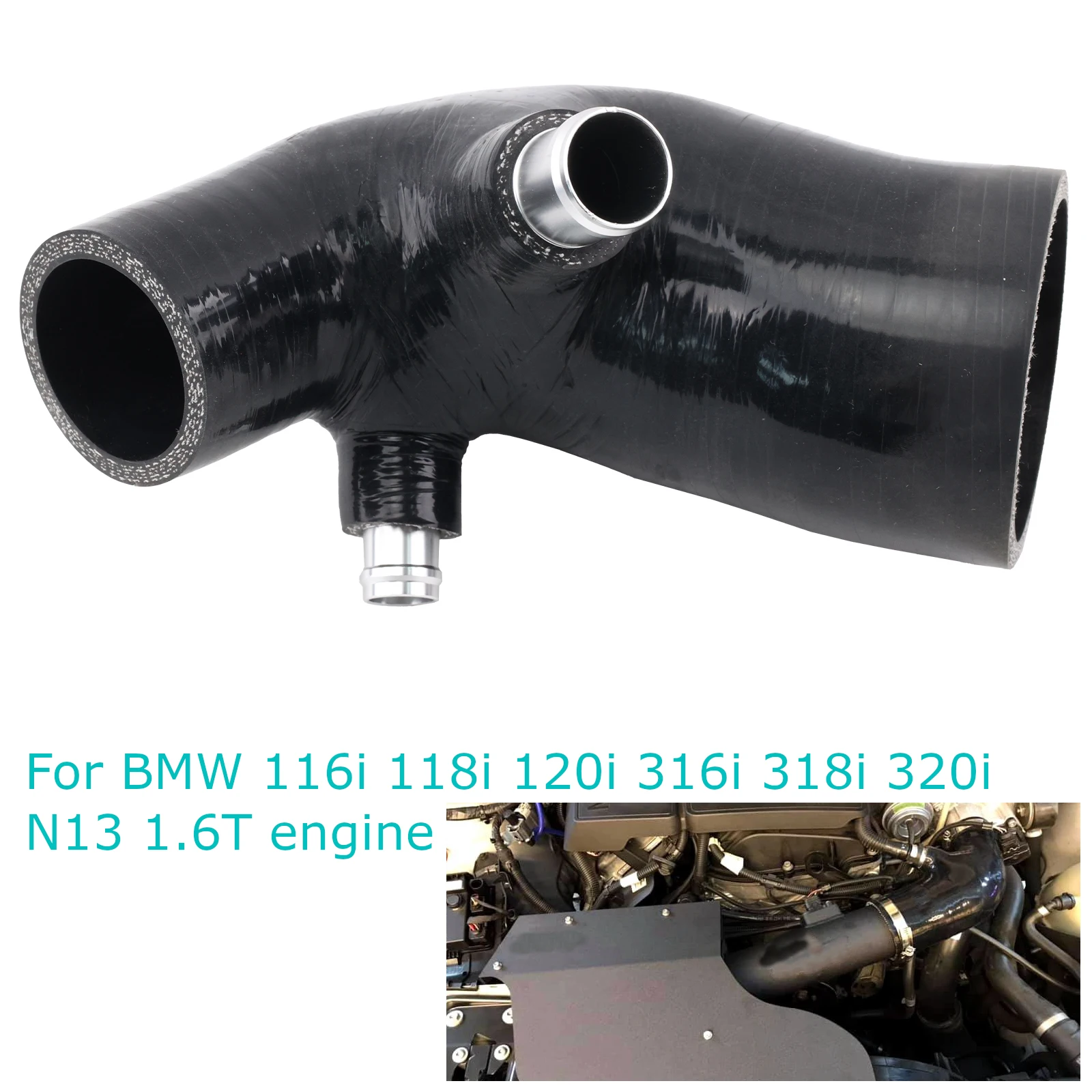 Manguera de inducción de entrada de tubo de silicona Turbo para motor BMW 1,6 T N13 para F20 F21 116i 118i 120i 316i 318i 320i