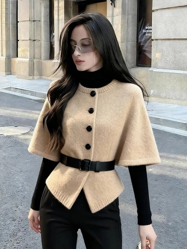 

Женский вязаный свитер, комплект с высокой талией, жилет, внутренняя одежда, ort Sve, верхний слой Faion, осенне-зимний термобелье