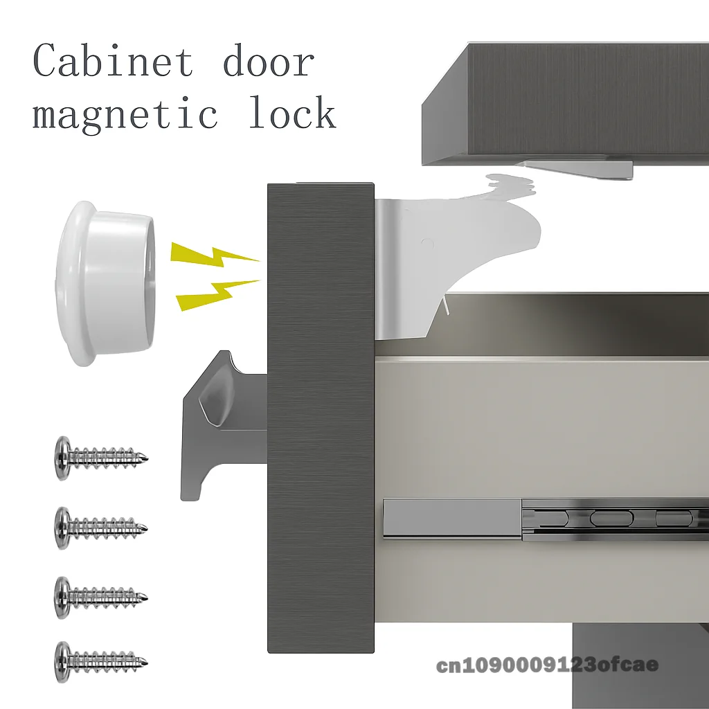 チャイルドセーフティ磁気ロック、接着剤またはネジ式、簡単装着、多目的チャイルドセーフティロック、子供と幼児の安全保護