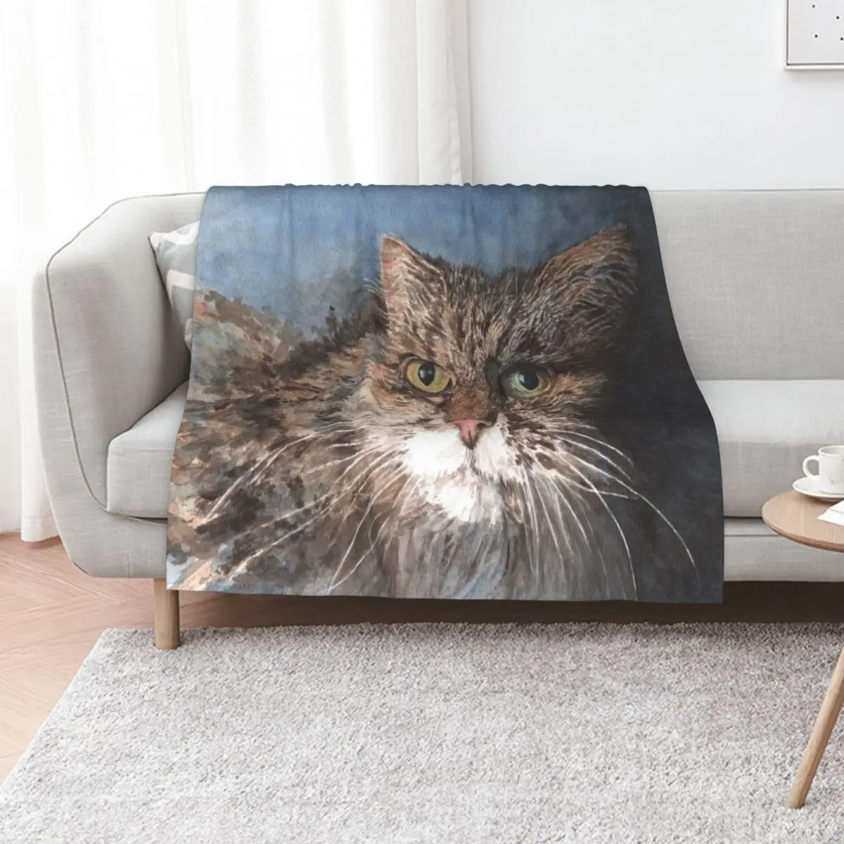 Molly the Tabby Cat Throw Blanket bed plaid Decorative Throw Giant Sofa Sofas Cute Luxury Designer Blankets