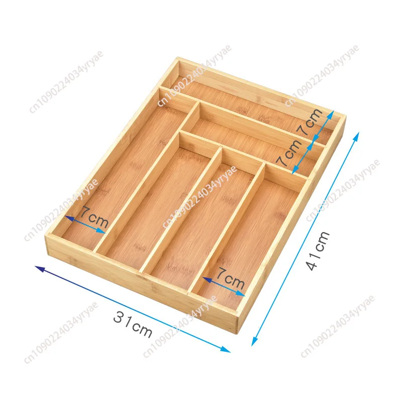 Bamboo Home Finishing Storage Box Kitchen Drawer Finishing Tableware Box Stationery Tools Cosmetics Classification Storage Box