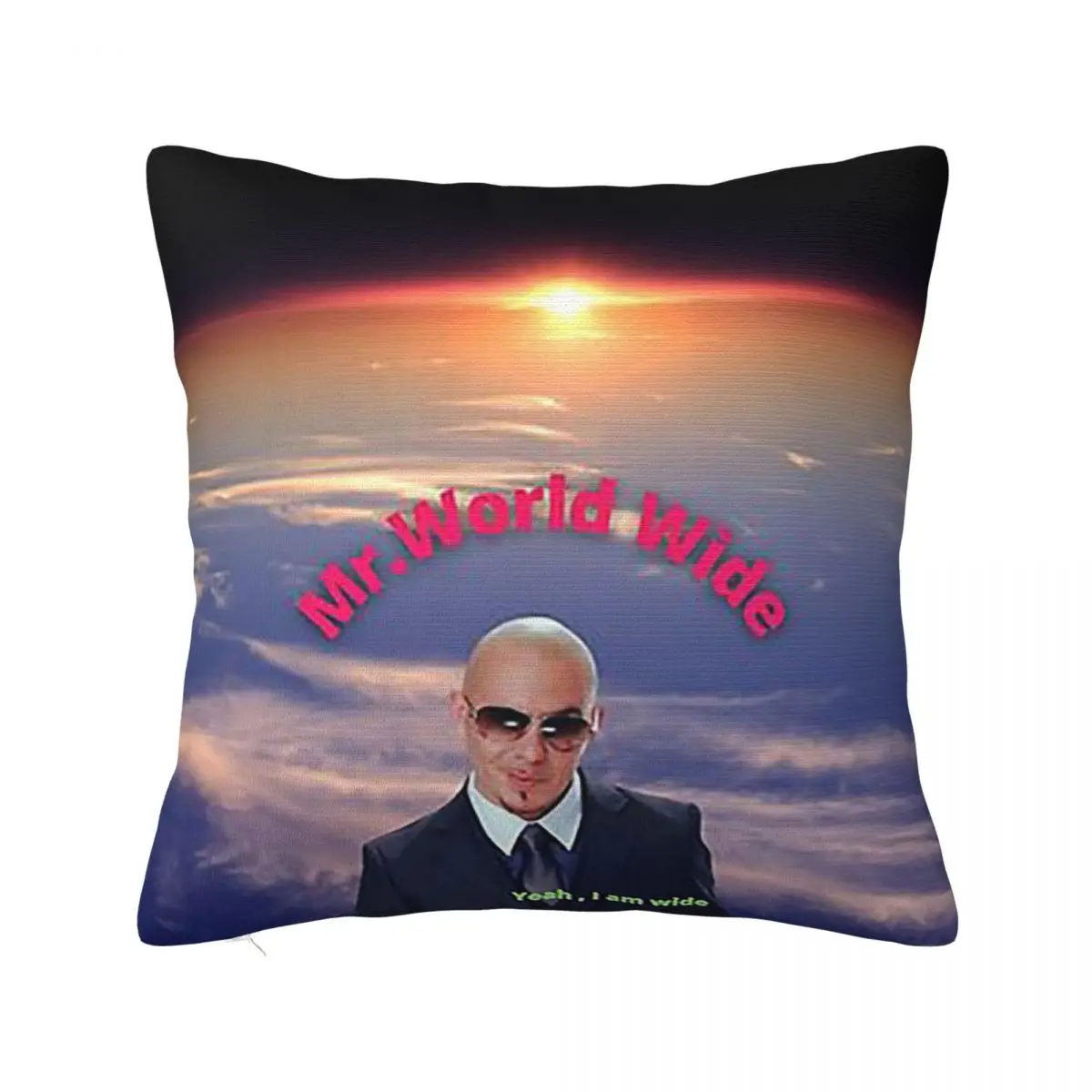 Mr. Worldwide Design Square Pillowcase Pillow Cover Cushion Decor Comfort Throw Pillow for Home Sofa