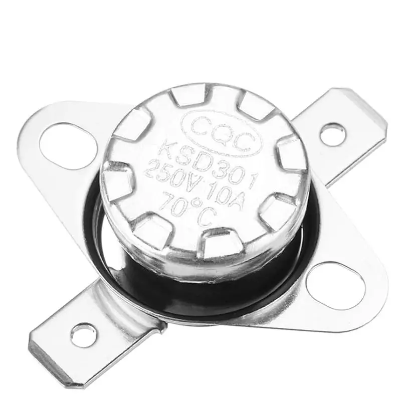 【NEW A39M】 10Pcs KSD301 Thermostat Switch 70° C/158° F 10A Normally Closed N. C Adjust Snap Disc Temperature Sensor For Microwav
