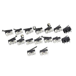 10 PCS Small Limit Microswitch Car Switch with Scroll Wheel Microswitch Curved Foot Arc Handle Microswitch Mouse Switch