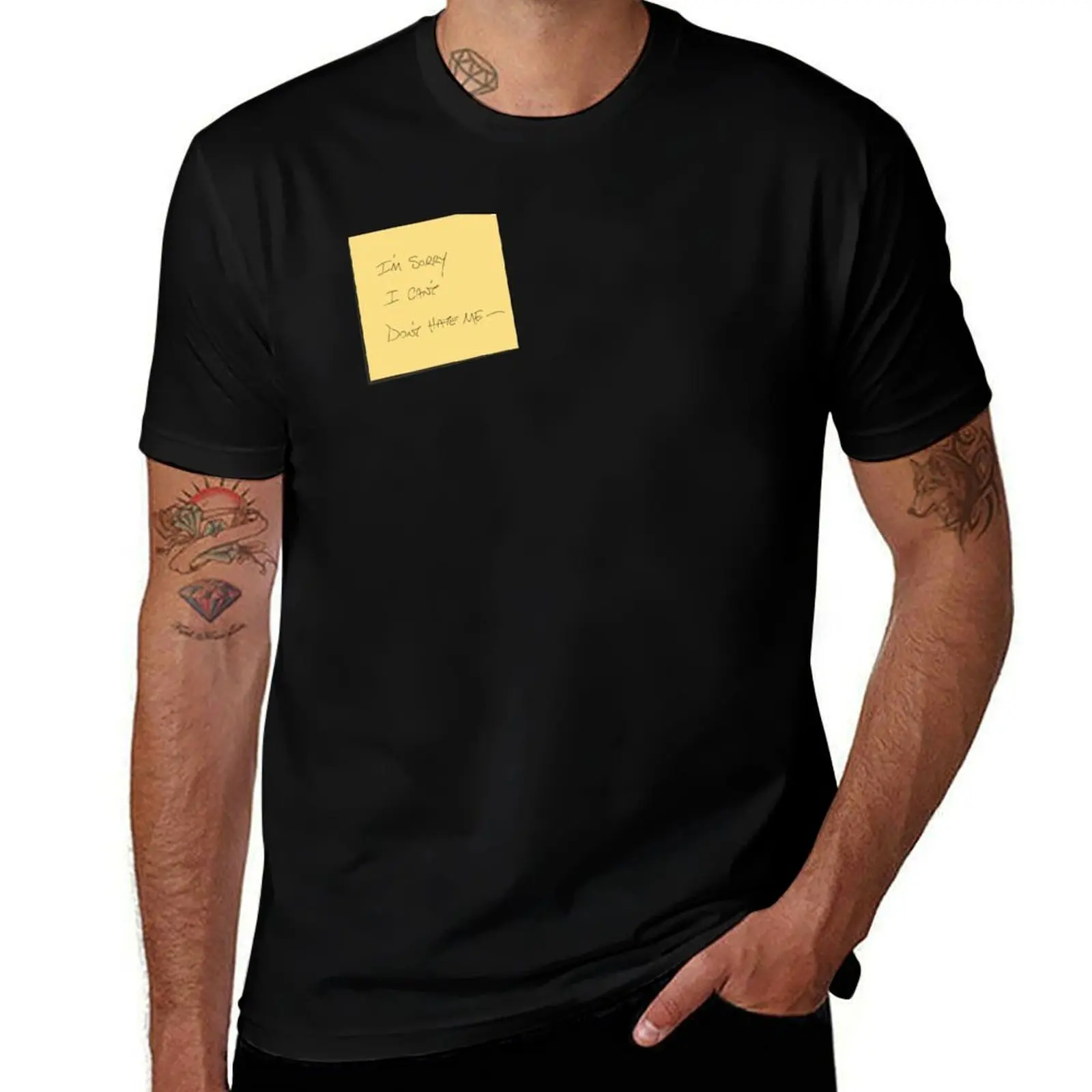 I’m sorry, I can’t, don’t hate me T-Shirt Big Size Short Sleeve Tee for Men
