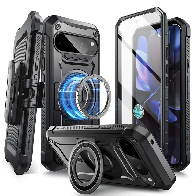 

For Google Pixel 9/9 Pro Phone Case SUPCASE UB Pro Mag полноразмерный Прочный Магнитный телефон со встроенным защитным экраном