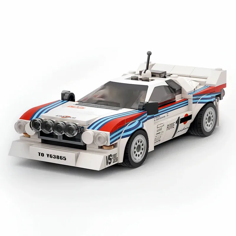 2026 NEUE HEIßE 244PCS Rally Racing Lancia Rally 037 Martini Racing 1983 Monte Carlo Bausteine DIY Spielzeug Urlaub kind geschenk