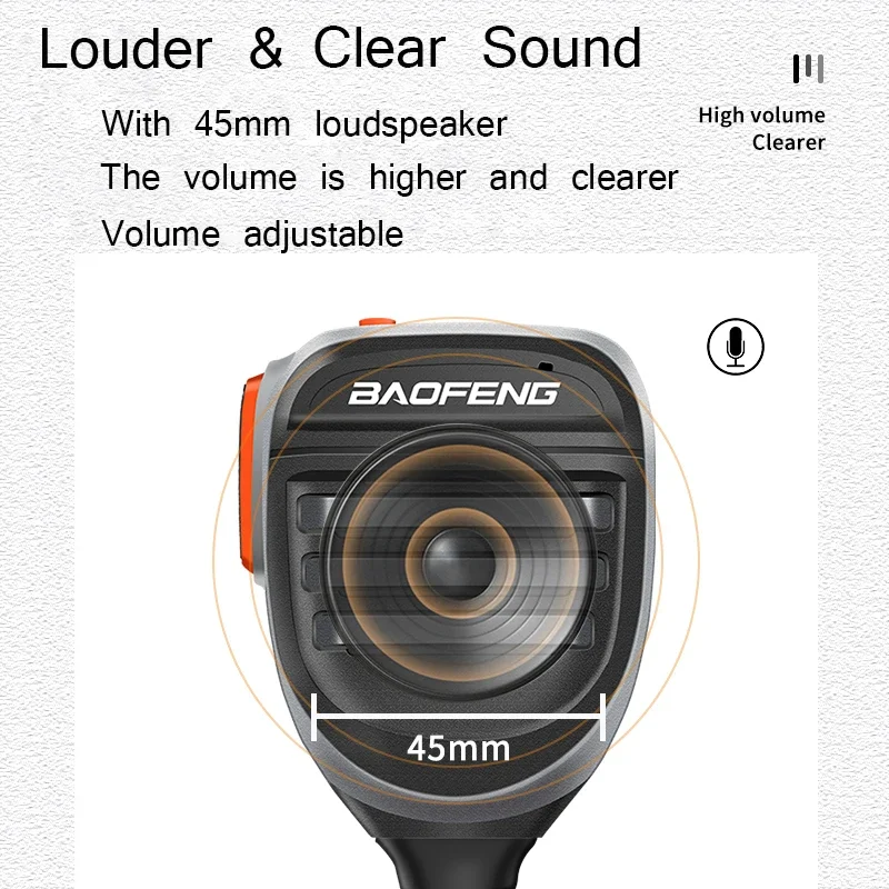 UV-9R زائد ميكروفون Baofeng مقاوم للماء نوع UV68 برو ماكس V2 اسلكية تخاطب المتكلم هيئة التصنيع العسكري ل UVS22 برو V2 BF 9700 GT3WP هام راديو