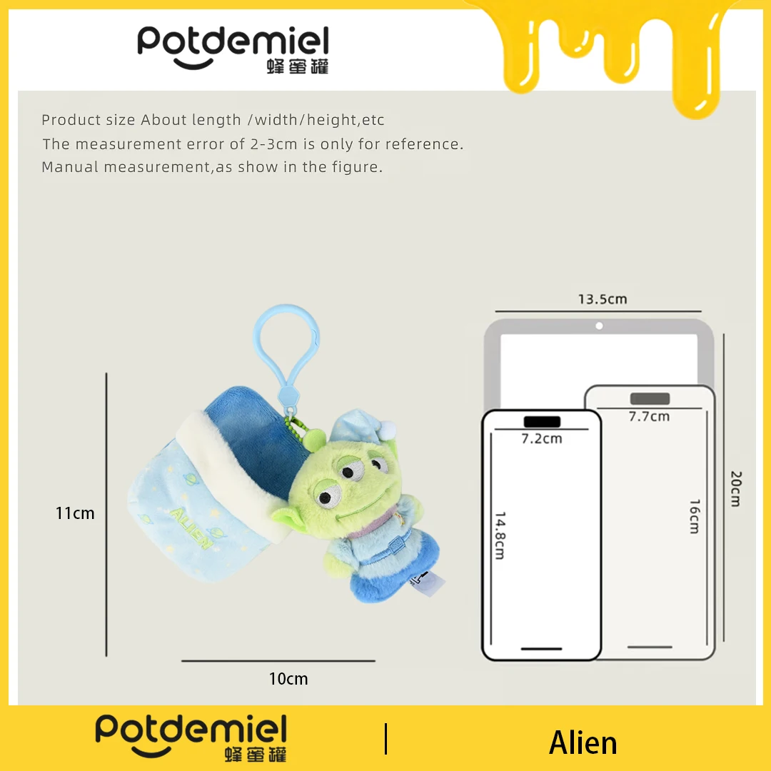 Potdemiel Toy Story Alien Sleep Sack Plush Mini Pouch Charm for Shoulder Bag Funny Cute Soft Kids Holiday Gift Home Decor view 3