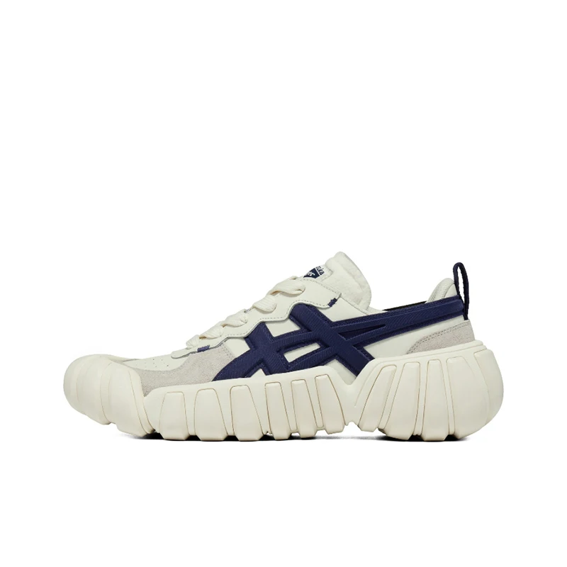 Onitsuka Tiger Dentigre LS Unisex Beige/Blue Low-Top Sneakers  Comfortable Thick-Soled Casual Everyday Style 1183B421-201