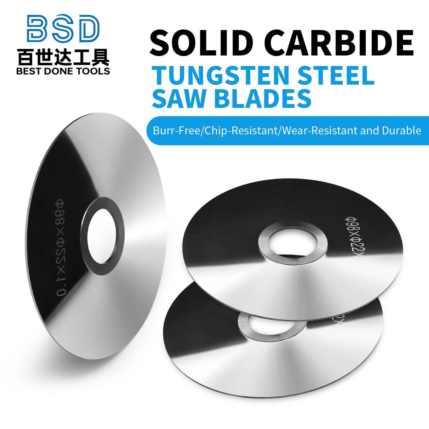 

Φ98XΦ22X1.0mm Solid Cemented Carbide Round Disc Cutters – Non-Toothed Blades for Corrugated Board Cutting