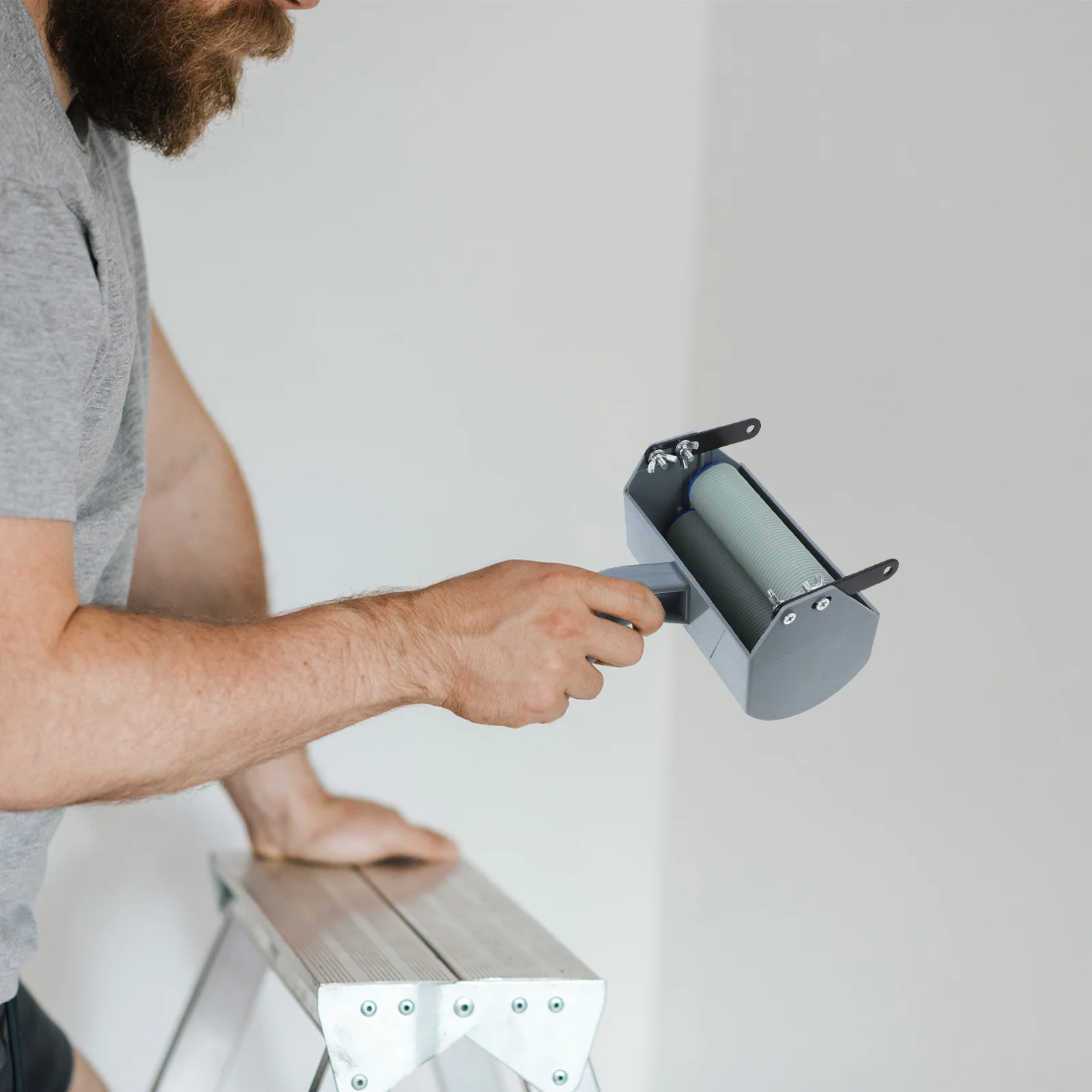 

Green 16X9X10.5Cm Durable Hard Plastic Wall Decoration Painting Machine For 5 Inch Roller Brush Diy Tool Scoop Design