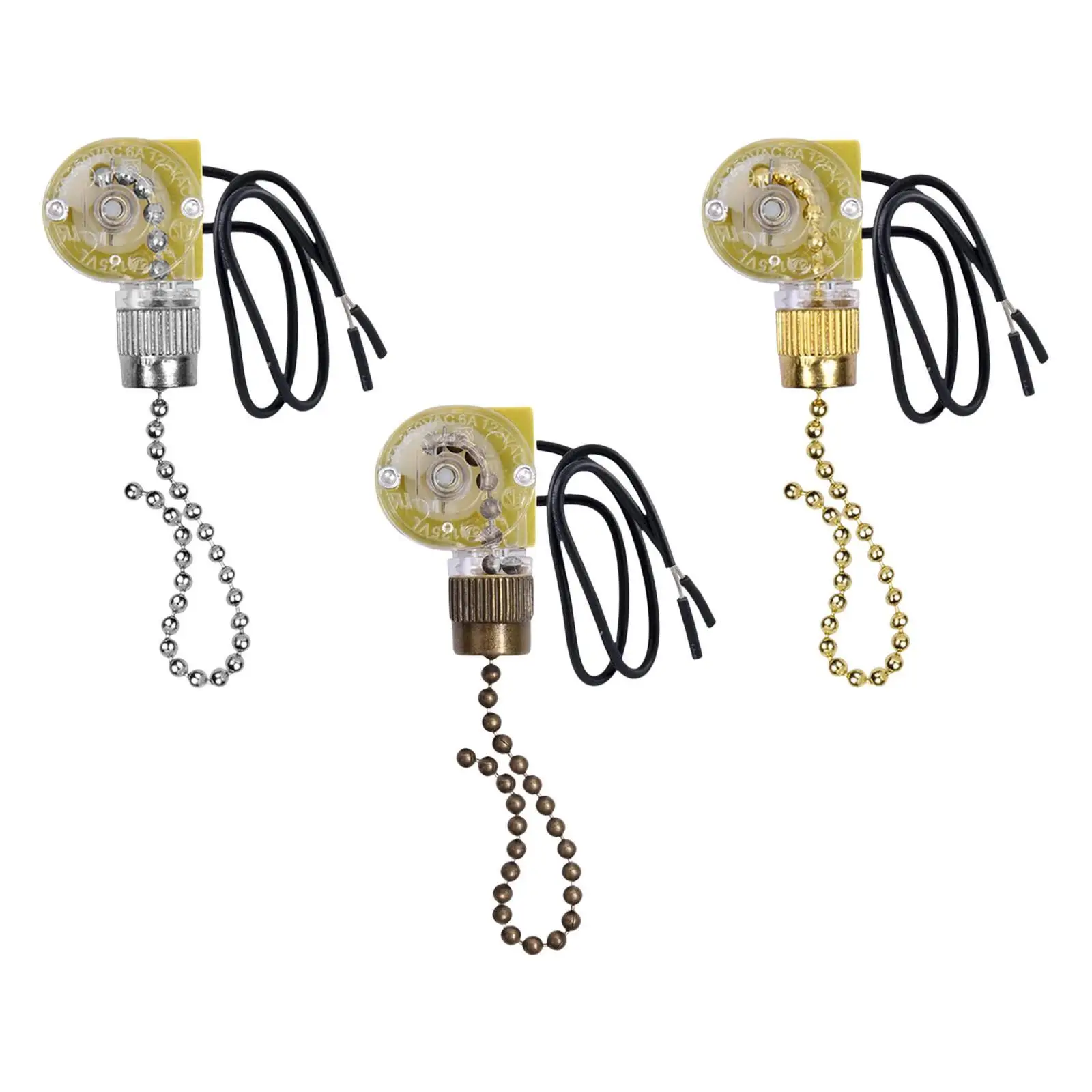 

5x Fan Light Pull Switch Cabinet Light Wall Lamp Zing Ear Ze-109 Stable Accessories Ceiling Fan Switch Pull Chain for Fan Light