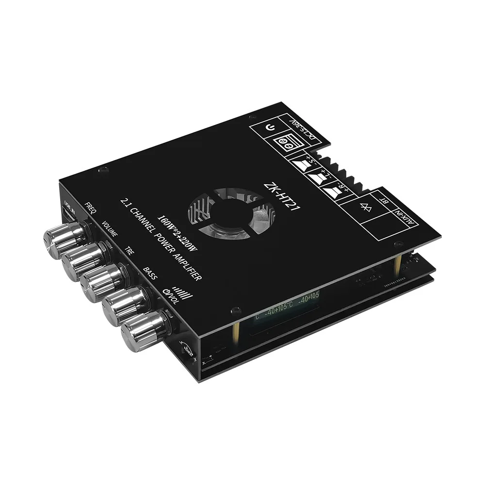 

ZK-HT21 Bluetooth digital power amplifier board, TDA7498E high and low tone super heavy subwoofer