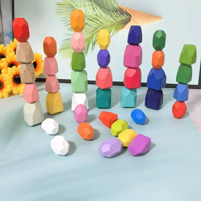 20pcs Batu Keseimbangan Kayu B - Party Games Easter For Kids ulasan dan harga
