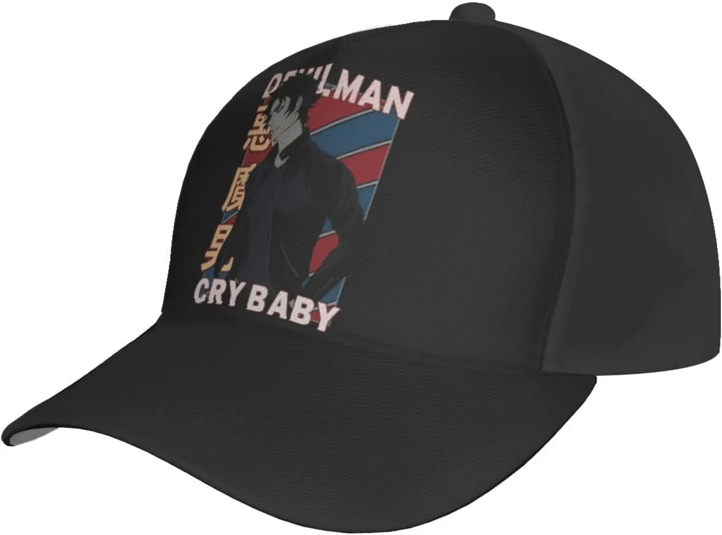 Anime Devilman Crybaby Akira Fudo Baseball Cap Unisex Adjustable Casual Chapeau Outdoor Sports Caps Black